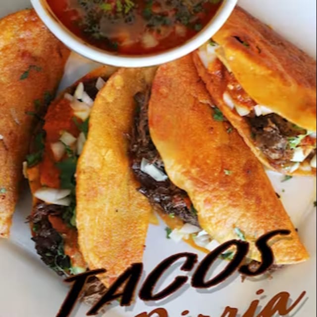 4 Tacos De Birria with Consome.