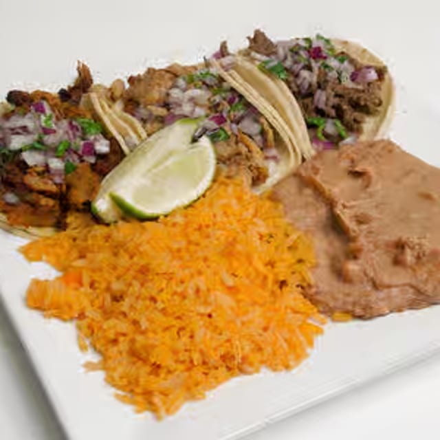 3 Street Tacos Plate.